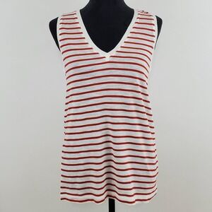 Madewell Theresa V-neck Stripe Tank Top